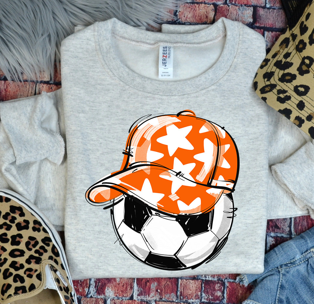 ORANGE PLAY BALL HAPPY FACE SOCCER