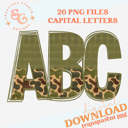 CAMO FUN GREEN MIX ALPHABET