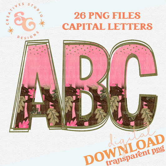 CAMO FUN PINK TREE ALPHABET