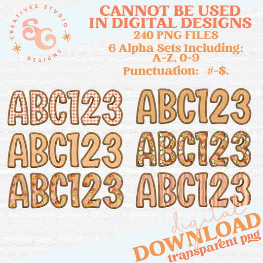FAUX FALL ALPHABET SET