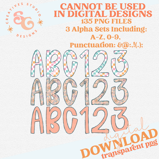 PASTEL BEACH ALPHABET SET