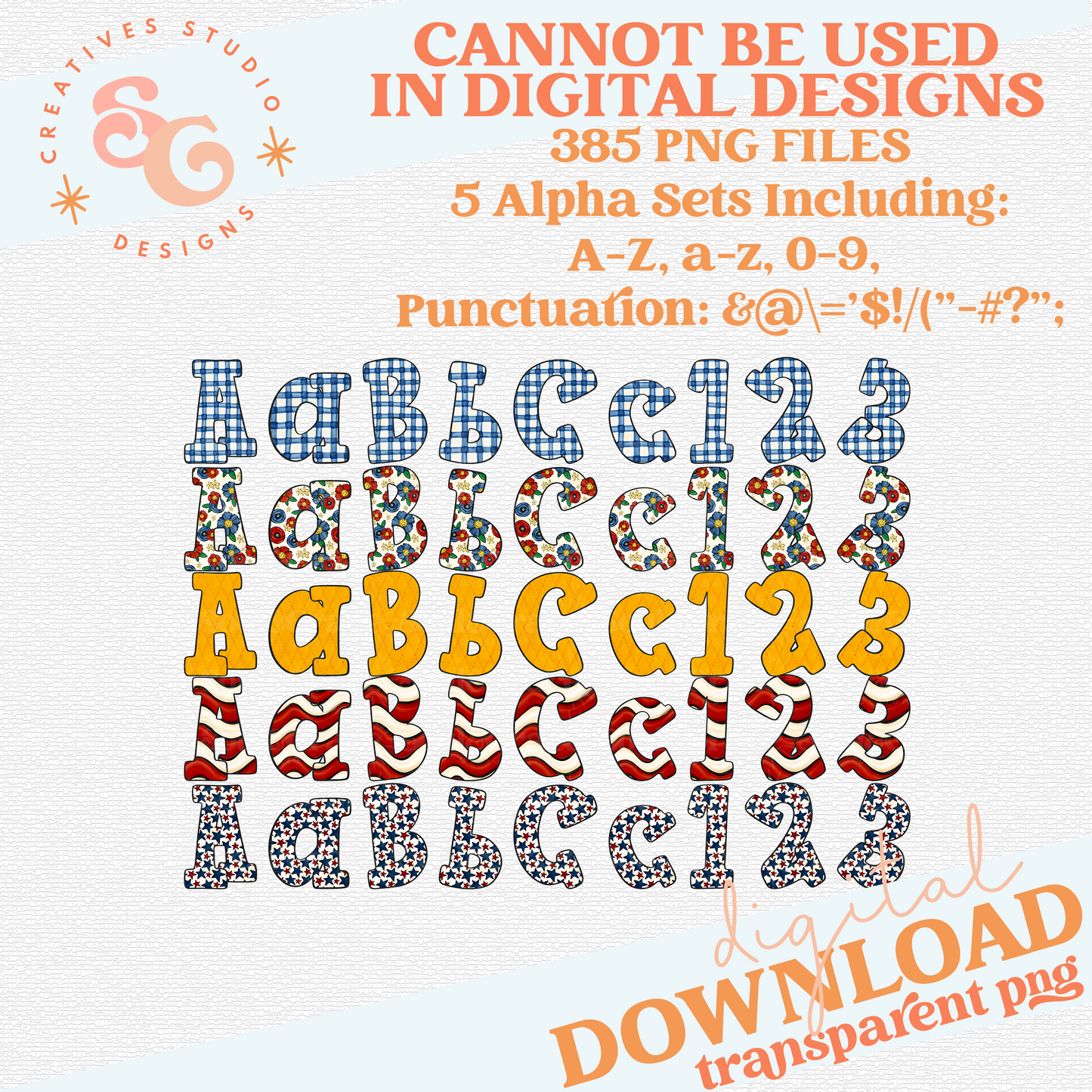 PATRIOTIC ALPHABET SET