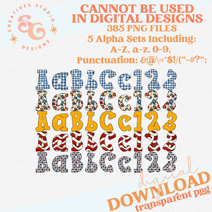 PATRIOTIC ALPHABET SET