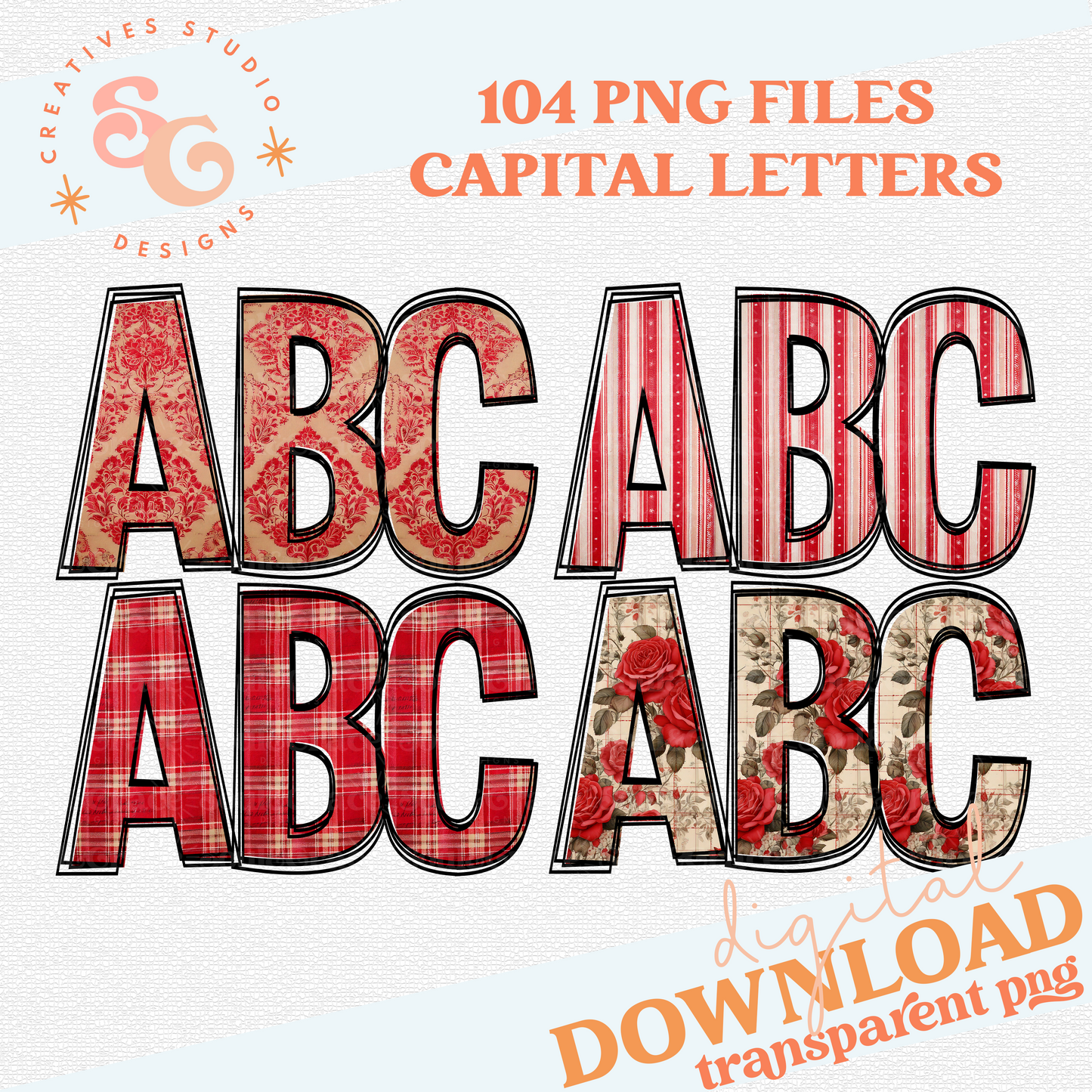 RED ROSE ALPHABET SET