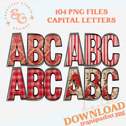 RED ROSE ALPHABET SET