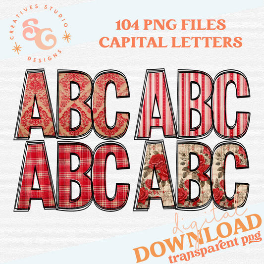 RED ROSE ALPHABET SET