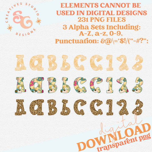 SPRING YELLOW ALPHABET SET