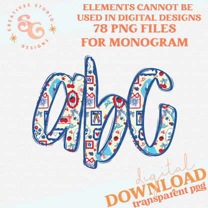USA MONOGRAM ALPHA