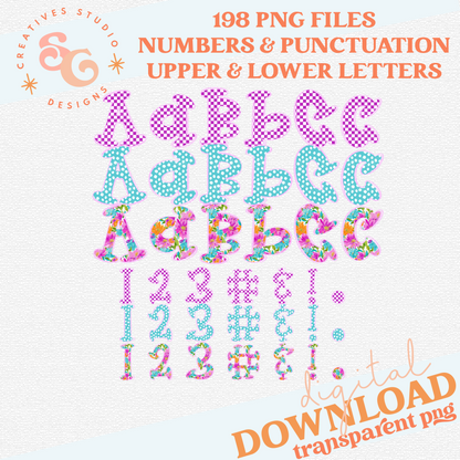 VERY VIOLET ALPHABET SET