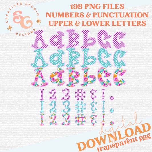 VERY VIOLET ALPHABET SET