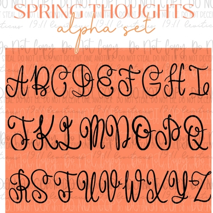 Spring Thoughts Handwritten Monogram Alphabet