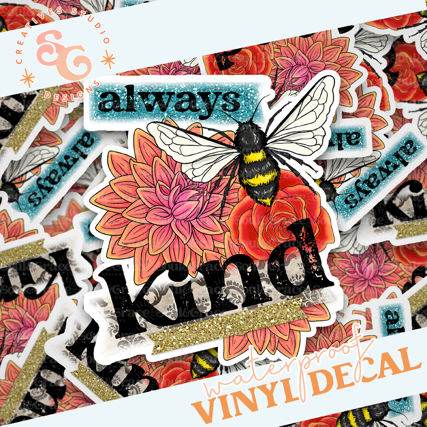 Always Bee Kind Vinyl Decal