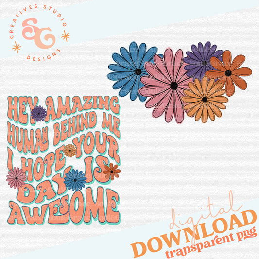 Dear Amazing Human Behind Me BOHO Front & Back Design