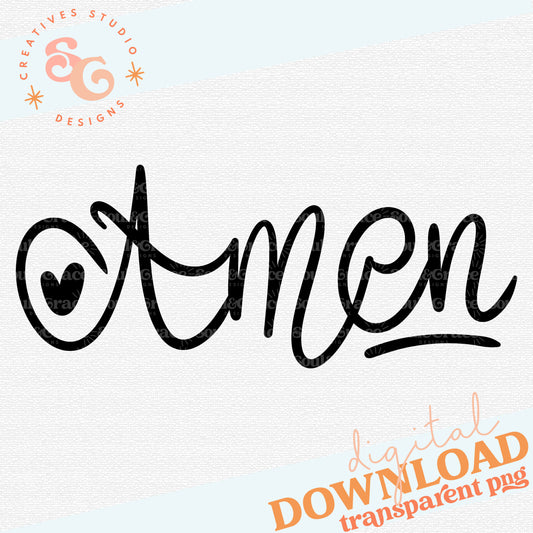 Amen Hand Lettered