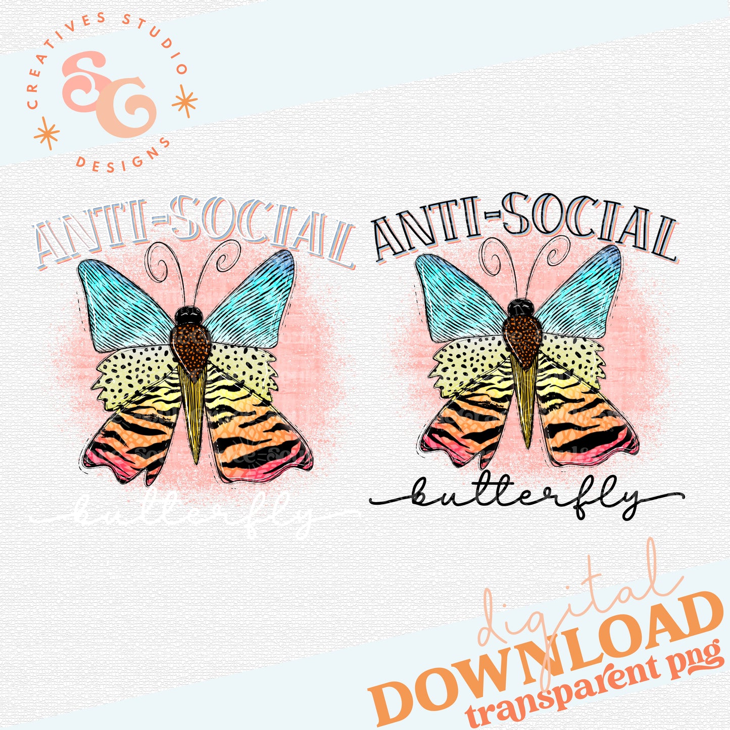 Anti-Social Butterfly [black and white versions]