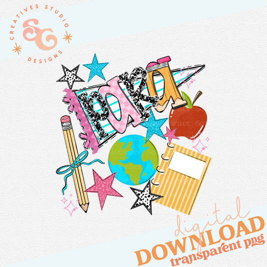 BACK TO SCHOOL NAME PENNANT PARA