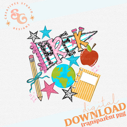 BACK TO SCHOOL NAME PENNANT PRE K