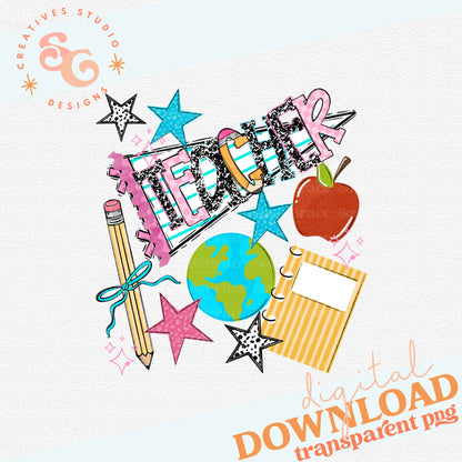 BACK TO SCHOOL NAME PENNANT TEACHER