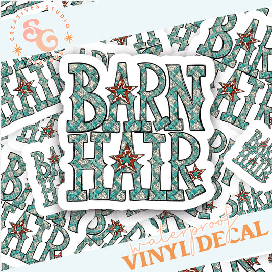 BARN HAIR STICKER VINYL DECAL