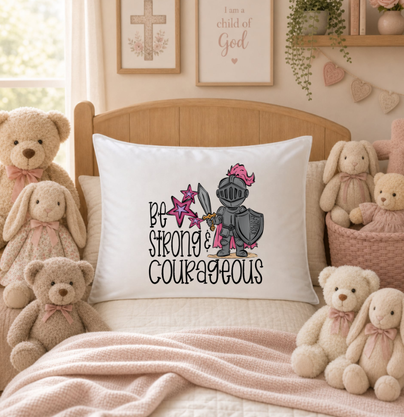 BE STRONG AND COURAGEOUS KNIGHT PINK