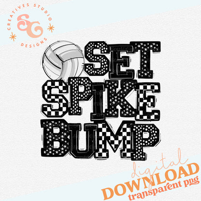 BLACK SET SPIKE BUMP