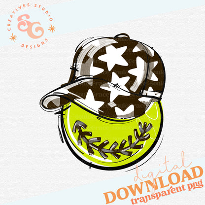 BROWN PLAY BALL HAPPY FACE SOFTBALL