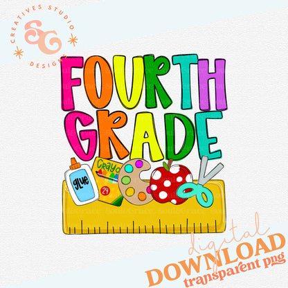Back to School Name Plate FOURTH GRADE