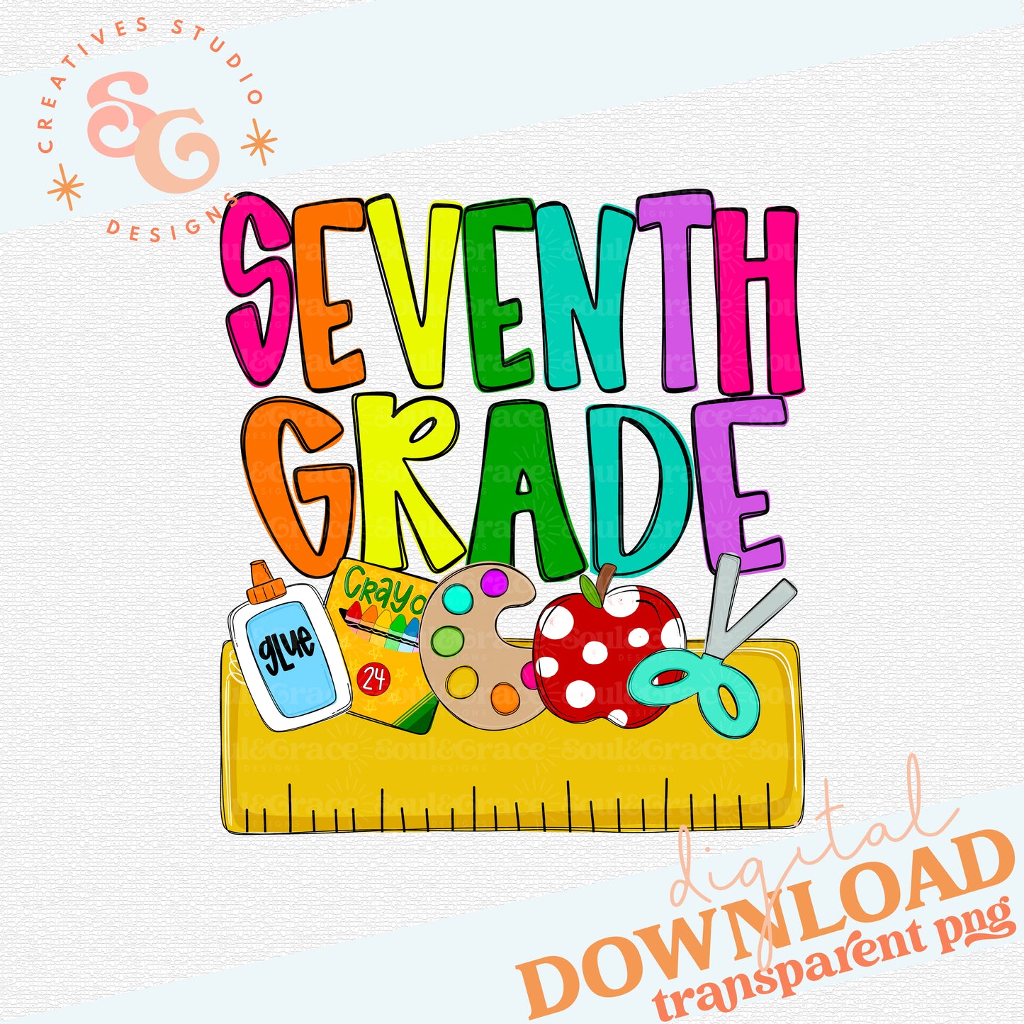 Back to School Name Plate SEVENTH GRADE