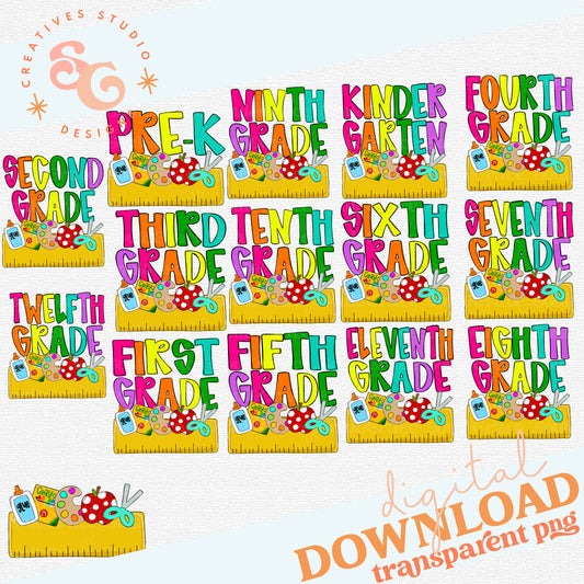 Back to School Name Plate Bundle Files - Includes OFFSET Version for Stickers
