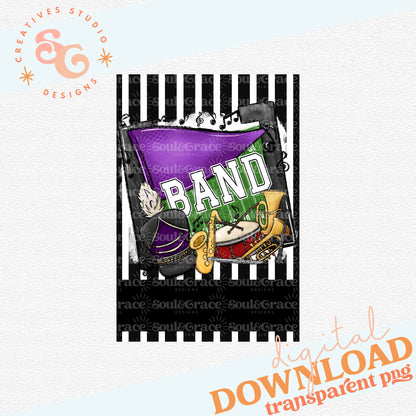 Band Pennant Flag - Purple