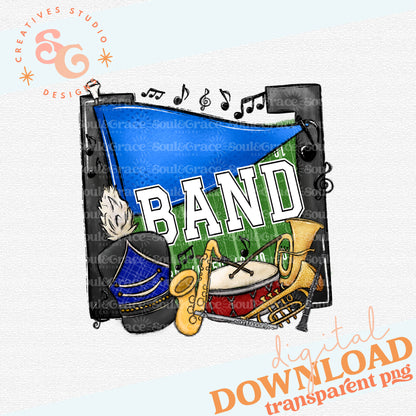 Band Pennants Blue