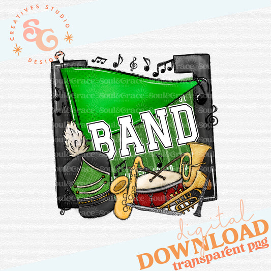 Band Pennants Green