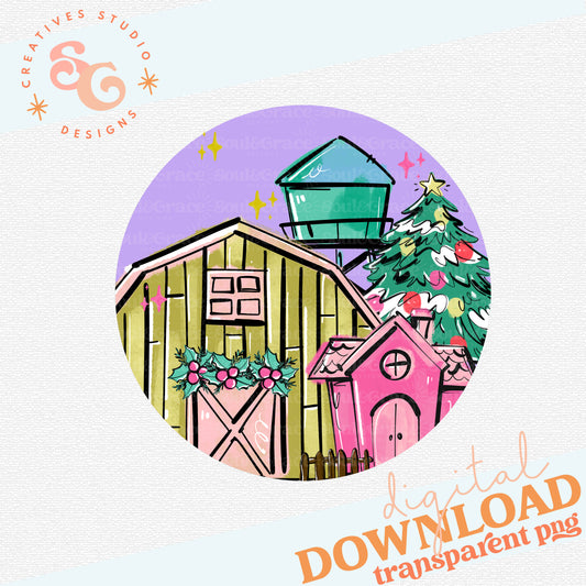 CHRISTMAS HOMETOWN ORNAMENT - BARN VERSION