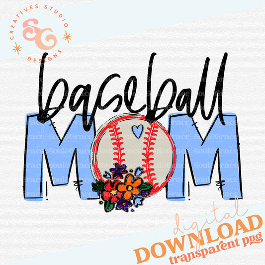 Baseball Mom Team Go