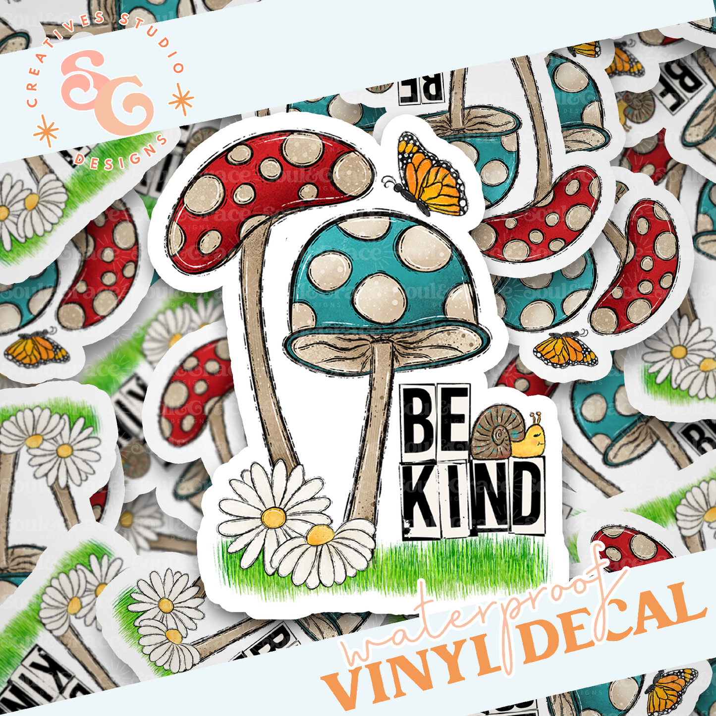 Be Kind Cottage Core Vinyl Decal