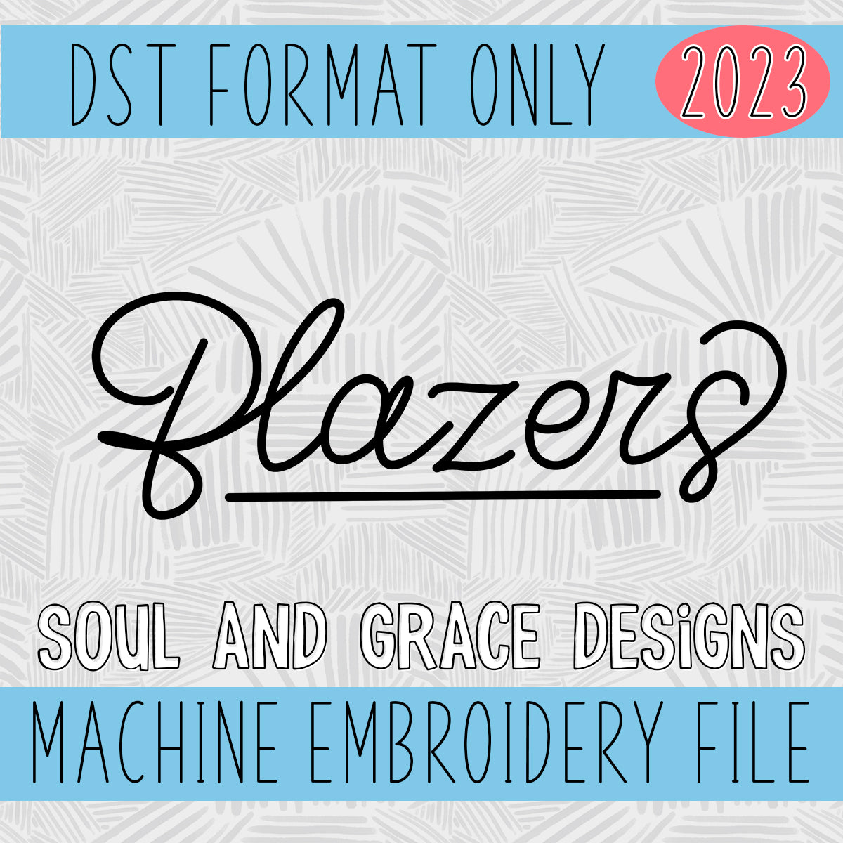 Handwritten Blazers Machine Embroidery Design [DST]