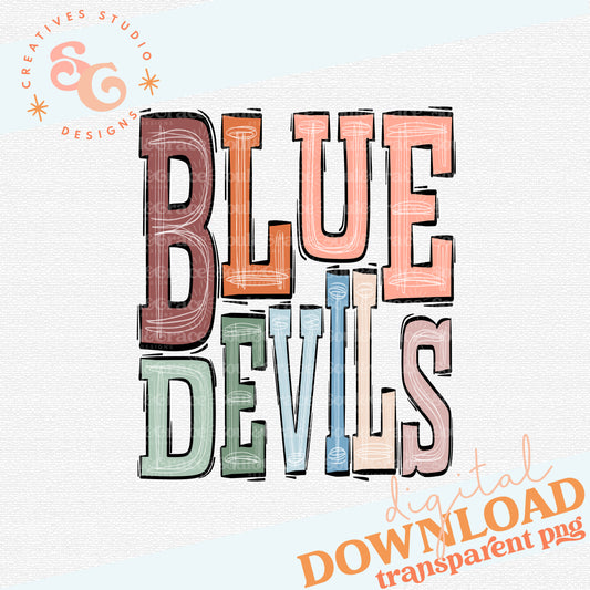 Boho Sports Blue Devils
