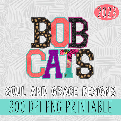 Bobcats Faux Applique