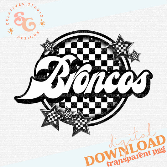 Broncos Checker Mascots