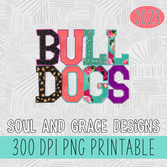 Bulldogs Faux Applique