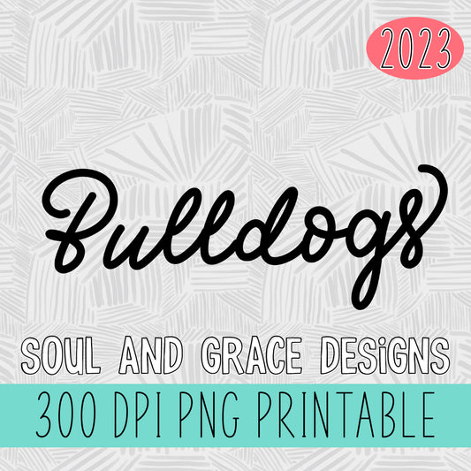 Hand Lettered Bulldogs