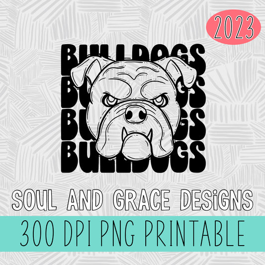 Bulldogs Stacked Mascot