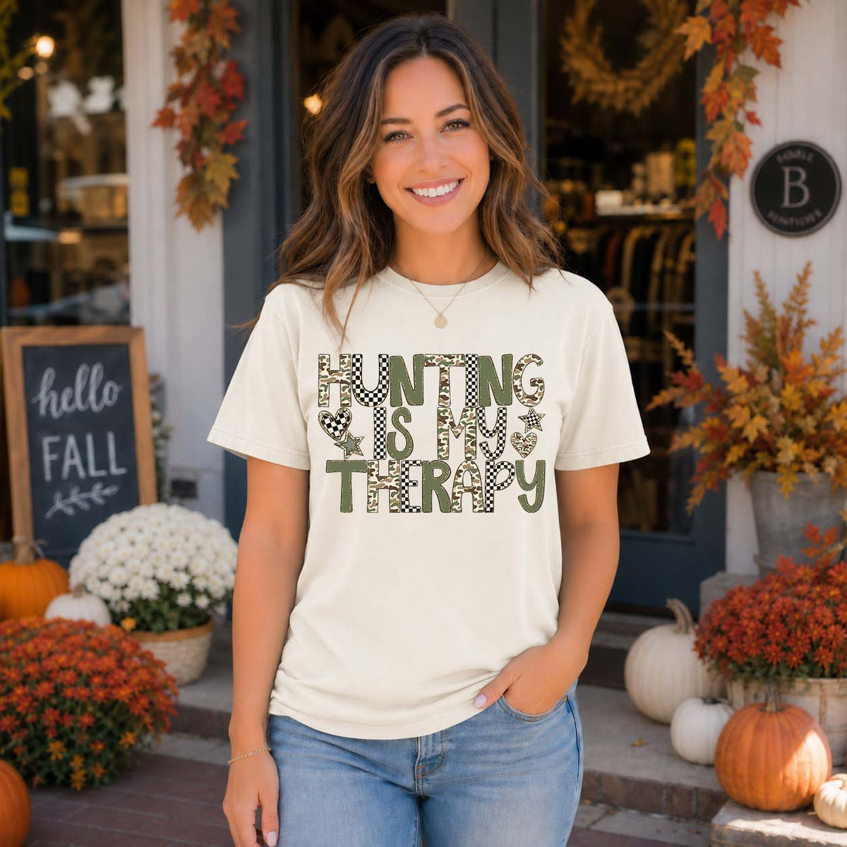 HUNTING IS MY THERAPY CAMO