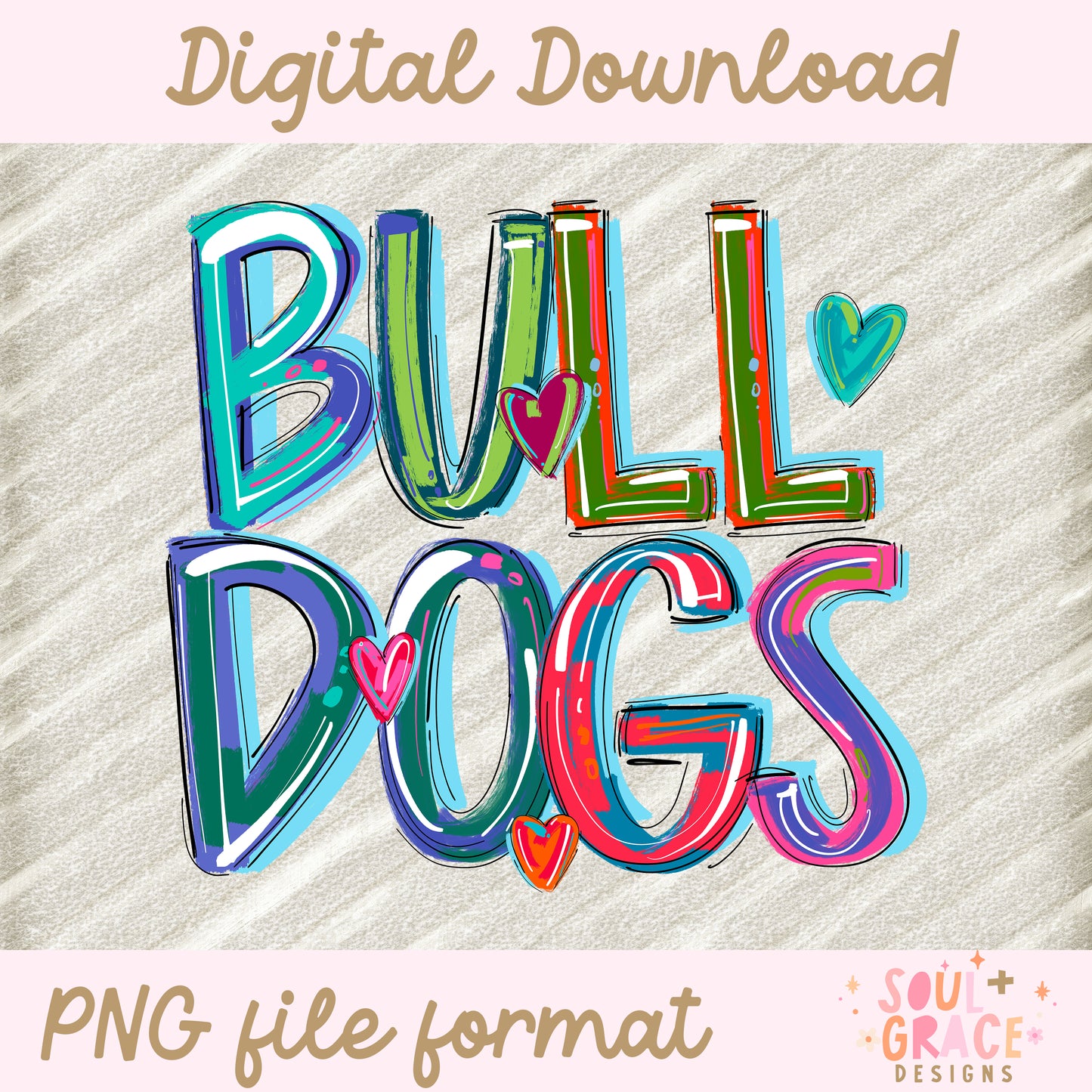 CHEERY WORDS BULLDOGS Soul & Grace Designs