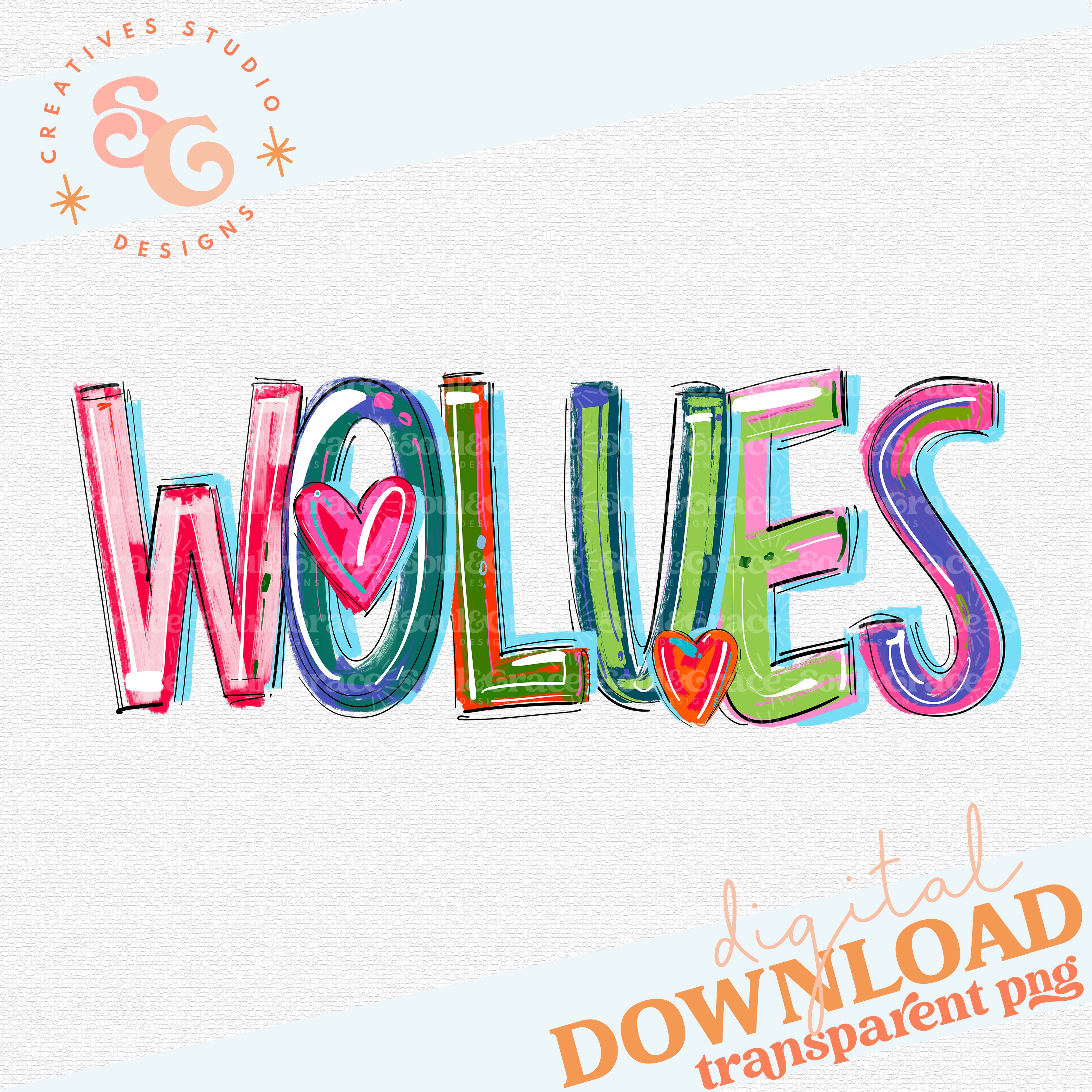 Wolves Words Cursive CHEERY WORDS WOLVES – Soul & Grace Designs