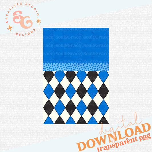 COMPOSITION NOTEBOOK COVERS BLUE ARGYLE