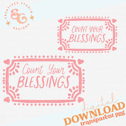 COUNT YOUR BLESSINGS PINK