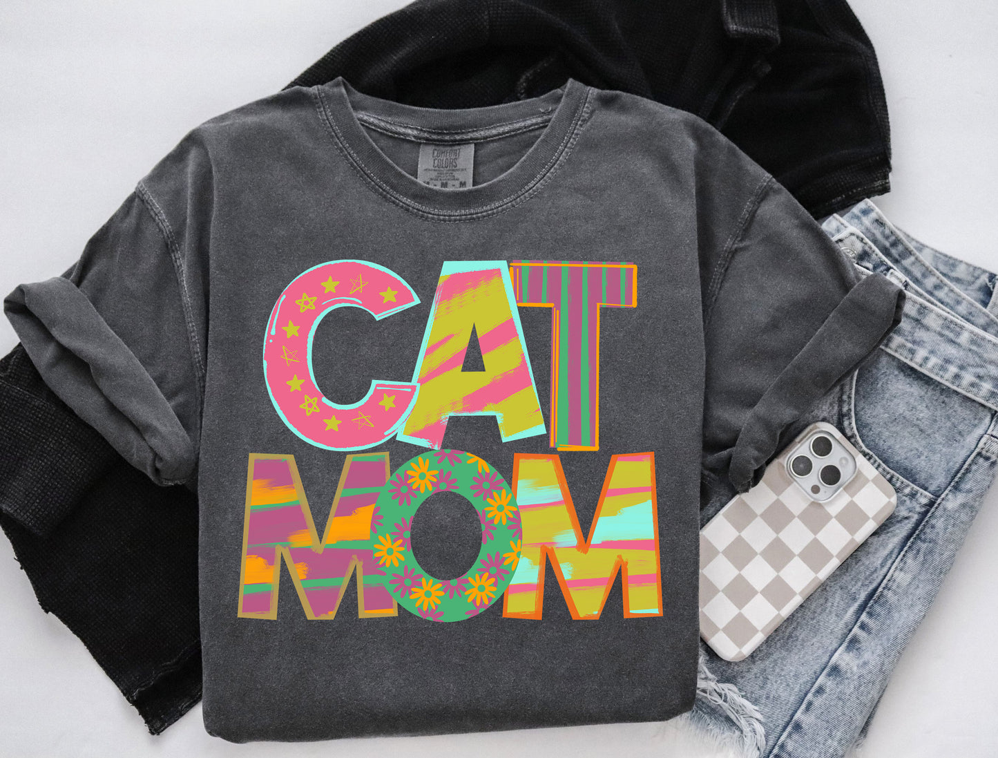 Cat Mom Colorful