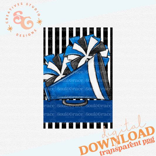 Team Spirit Cheer Garden Flag Blue