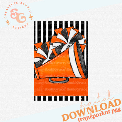 Team Spirit Cheer Garden Flag Orange